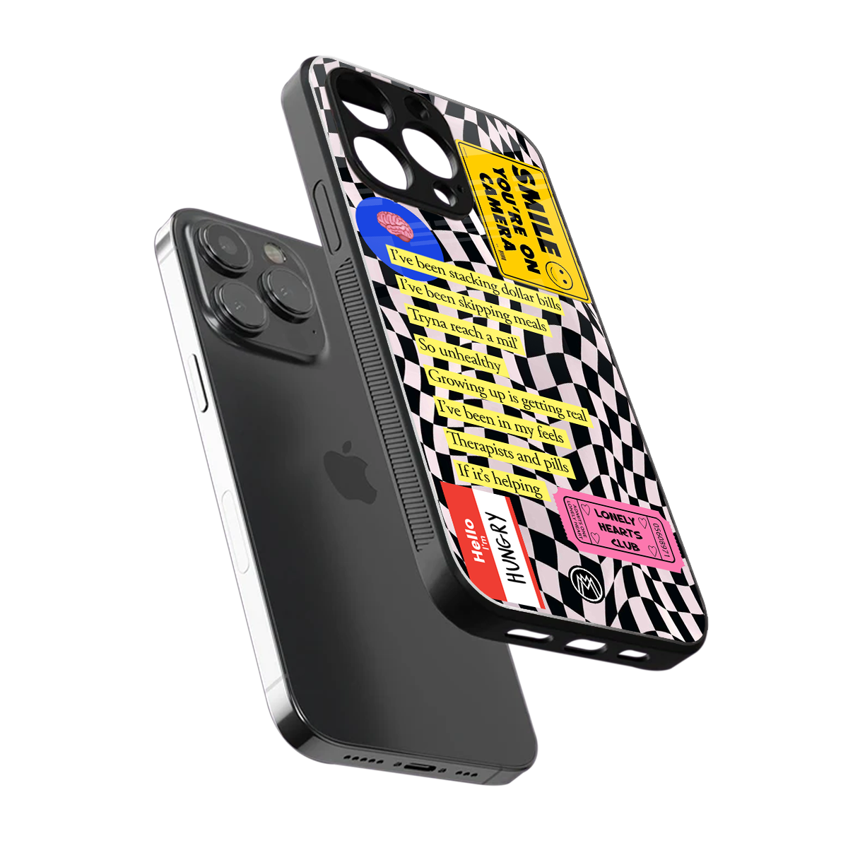 smile you're on camera back phone cover | glass case for iphone 16 pro max
