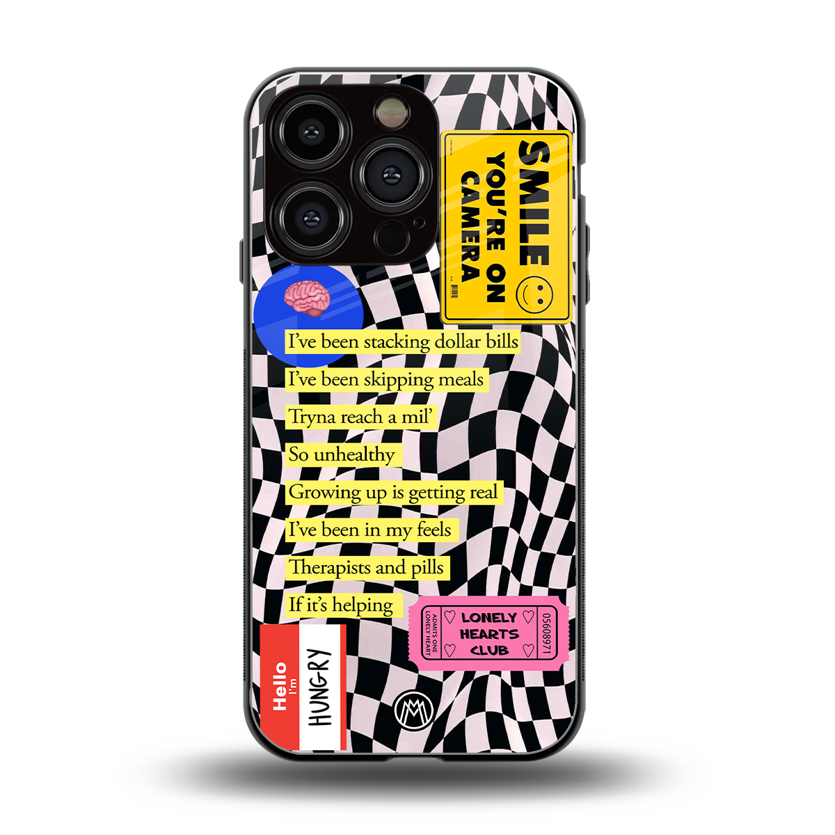 smile you're on camera back phone cover | glass case for iphone 16 pro