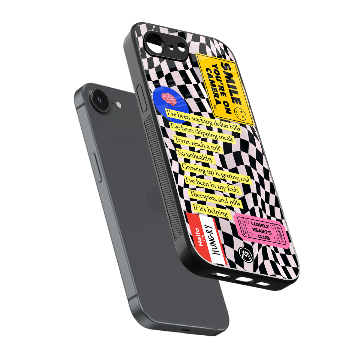 smile you're on camera back phone cover | glass case for iphone 16e