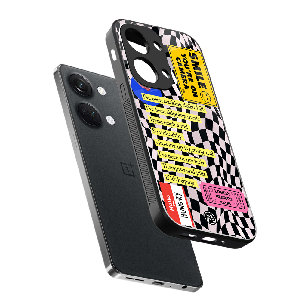 smile you're on camera back phone cover | glass case for oneplus nord 3