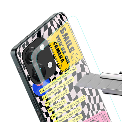 smile you're on camera back phone cover | glass case for oneplus nord 3
