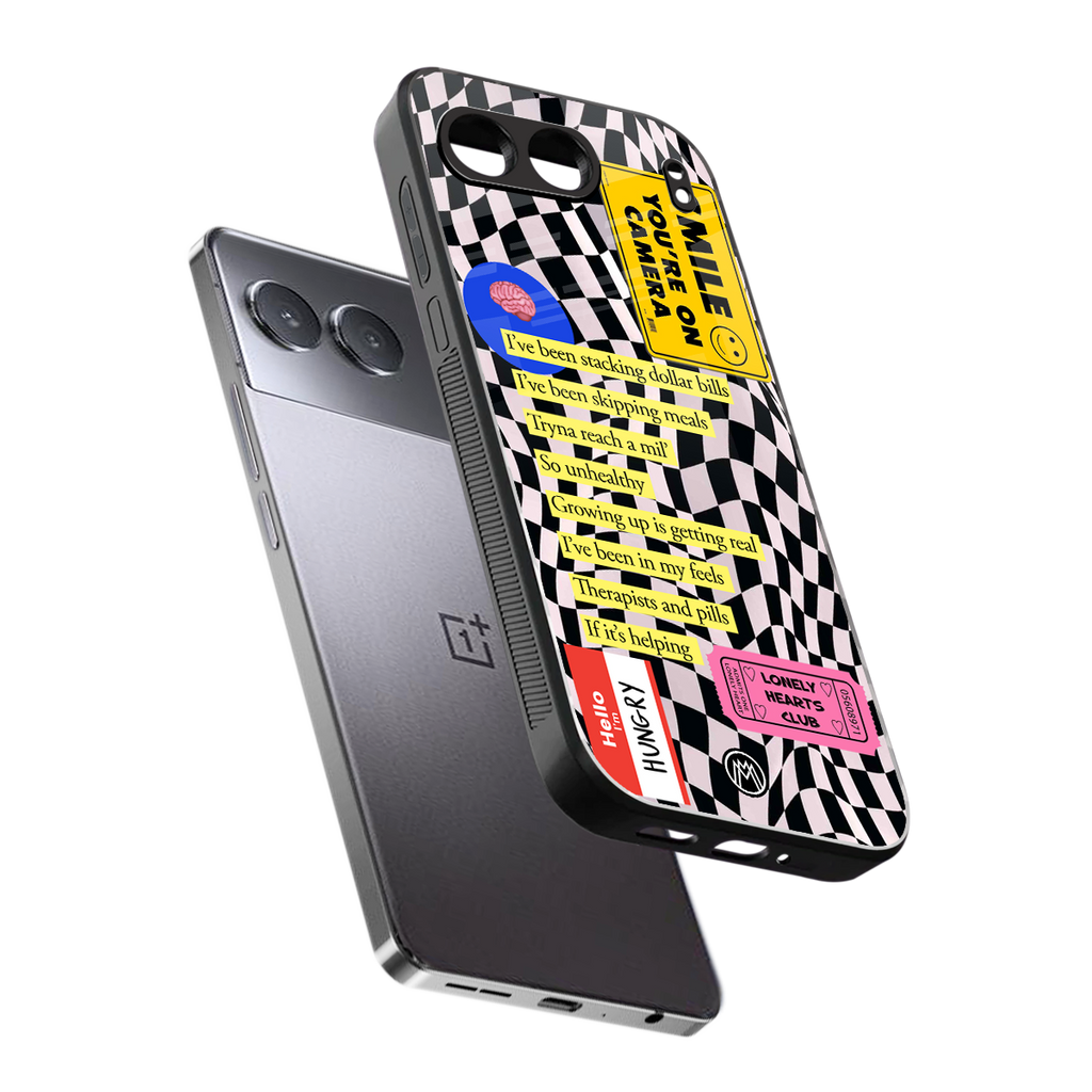 smile you're on camera back phone cover | glass case for oneplus nord 4