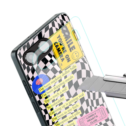 smile you're on camera back phone cover | glass case for oneplus nord 4