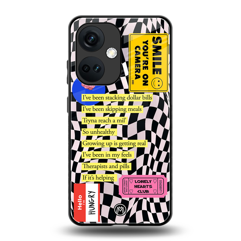 smile you're on camera back phone cover | glass case for oneplus nord ce 3