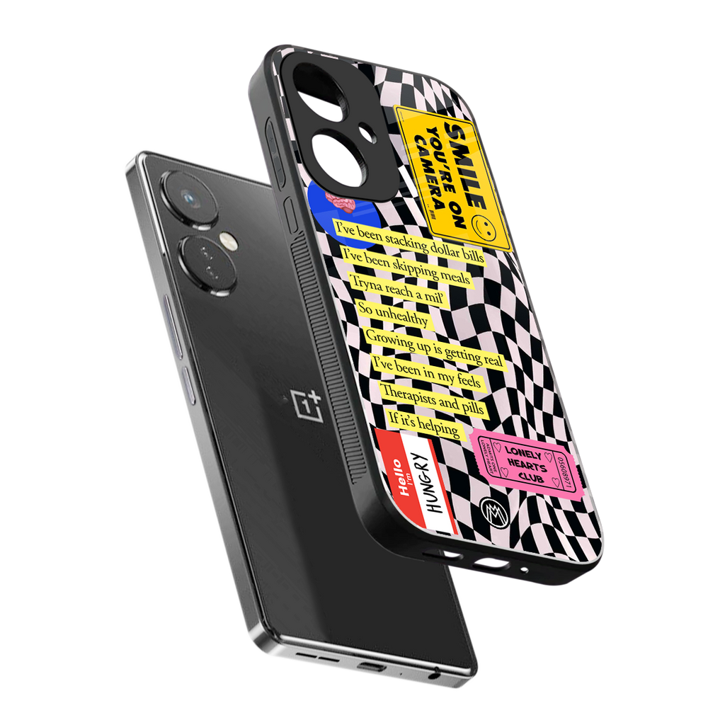 smile you're on camera back phone cover | glass case for oneplus nord ce 3