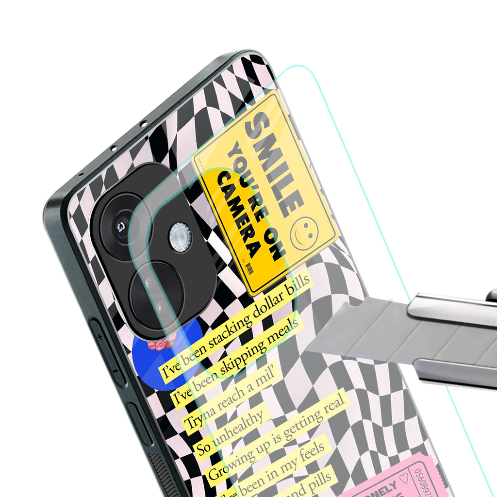 smile you're on camera back phone cover | glass case for oneplus nord ce 3