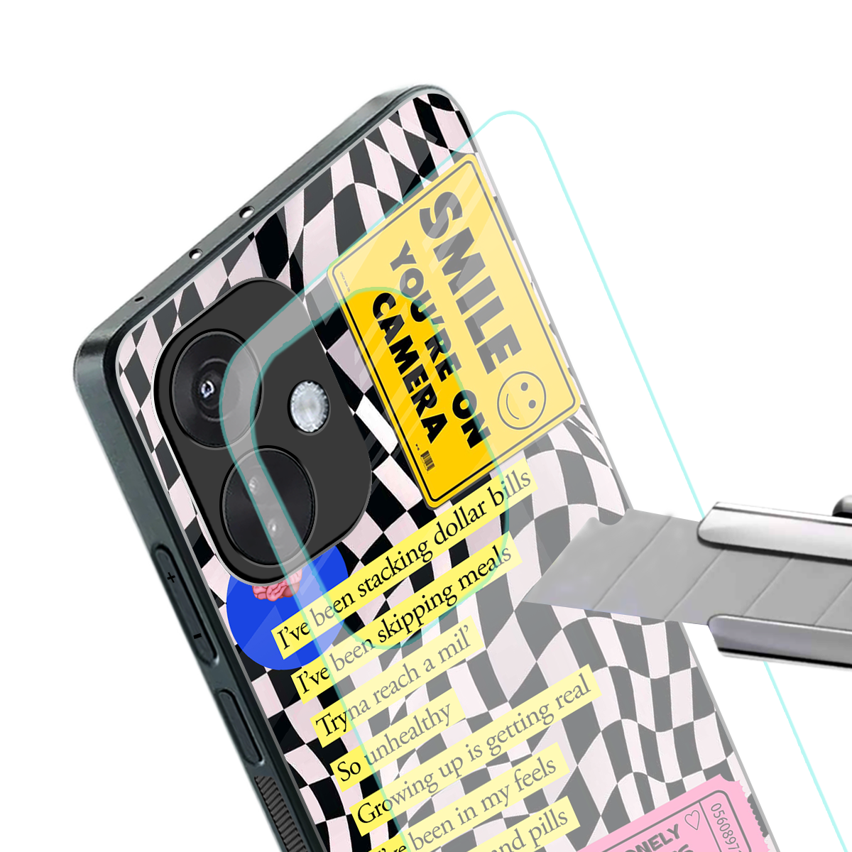 smile you're on camera back phone cover | glass case for oneplus nord ce 3