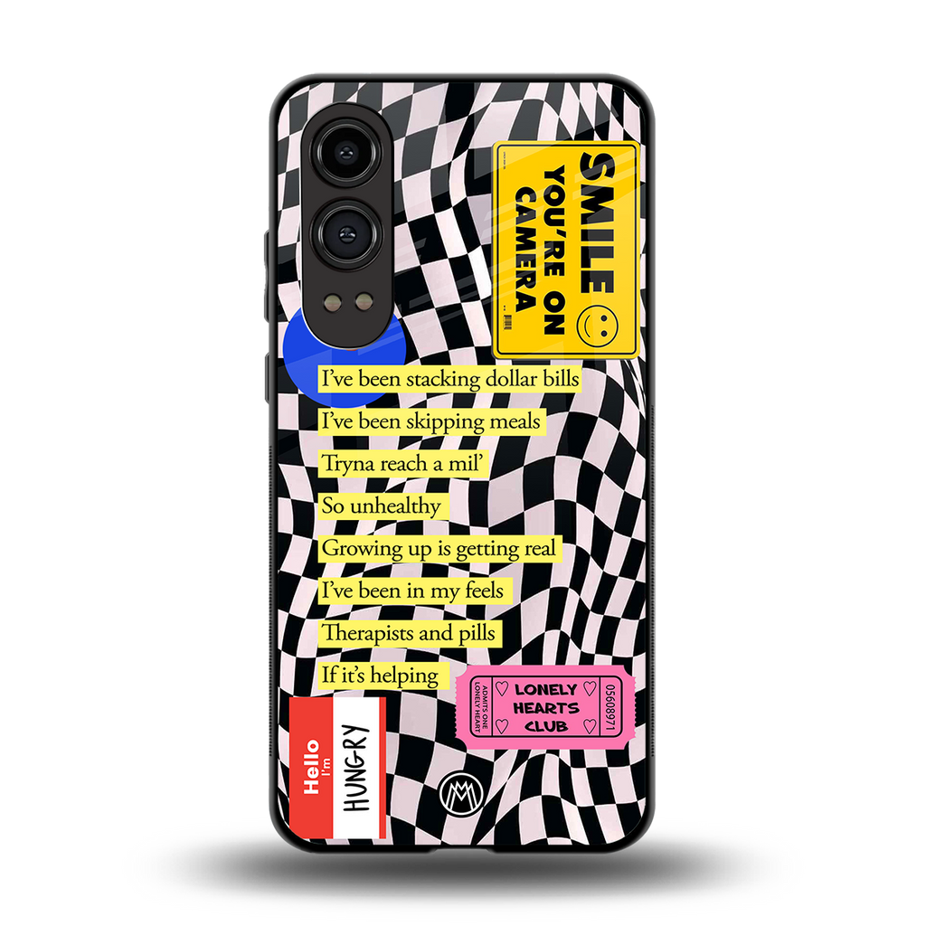 smile you're on camera back phone cover | glass case for oneplus nord ce 4 lite