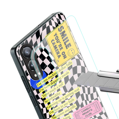 smile you're on camera back phone cover | glass case for oneplus nord ce 4 lite