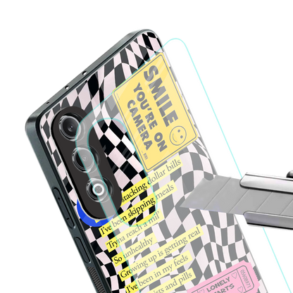 smile you're on camera back phone cover | glass case for oneplus nord ce 4