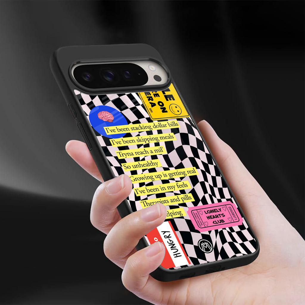 smile you're on camera back phone cover | glass case for google pixel 9 pro