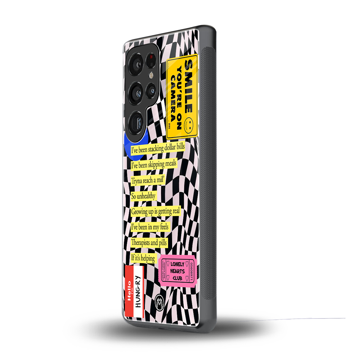 smile you're on camera back phone cover | glass case for samsung galaxy s25 ultra