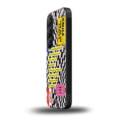 smile you're on camera back phone cover | glass case for samsung galaxy s25