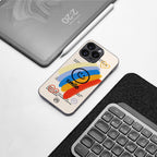 smile colourful back phone cover | glass case for iphone 16 pro max