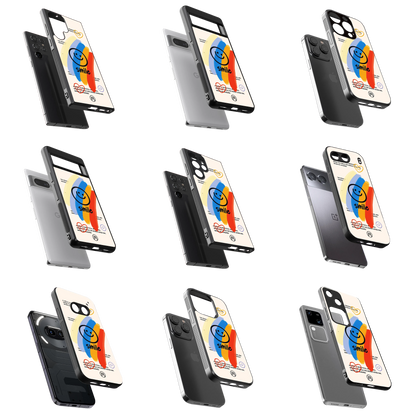 Durable Glass Back Mobile Case for iPhone, Samsung, OnePlus, Google Pixel, Redmi, Vivo, Oppo
