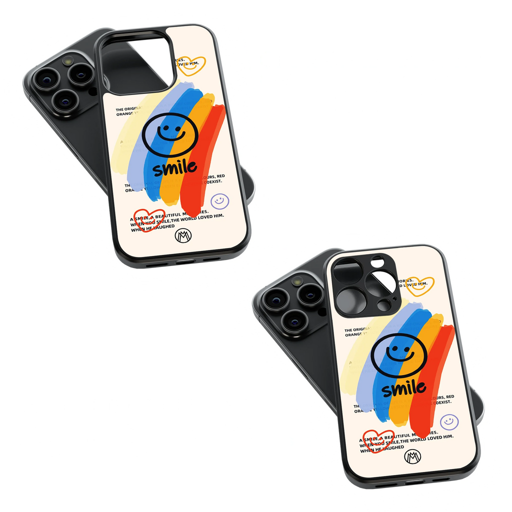 Trendy Glass Back Mobile Case for iPhone, Samsung, Redmi, OnePlus, Google Pixel, Motorola