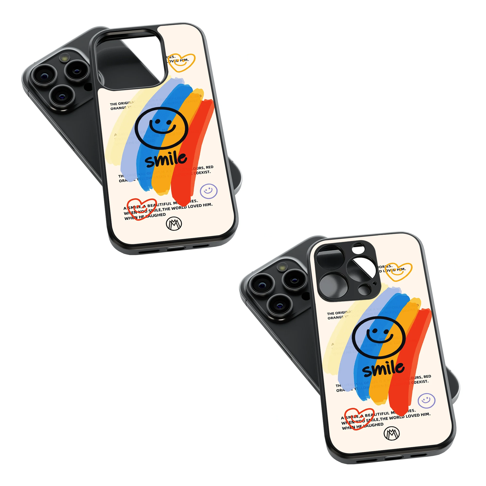 Trendy Glass Back Mobile Case for iPhone, Samsung, Redmi, OnePlus, Google Pixel, Motorola