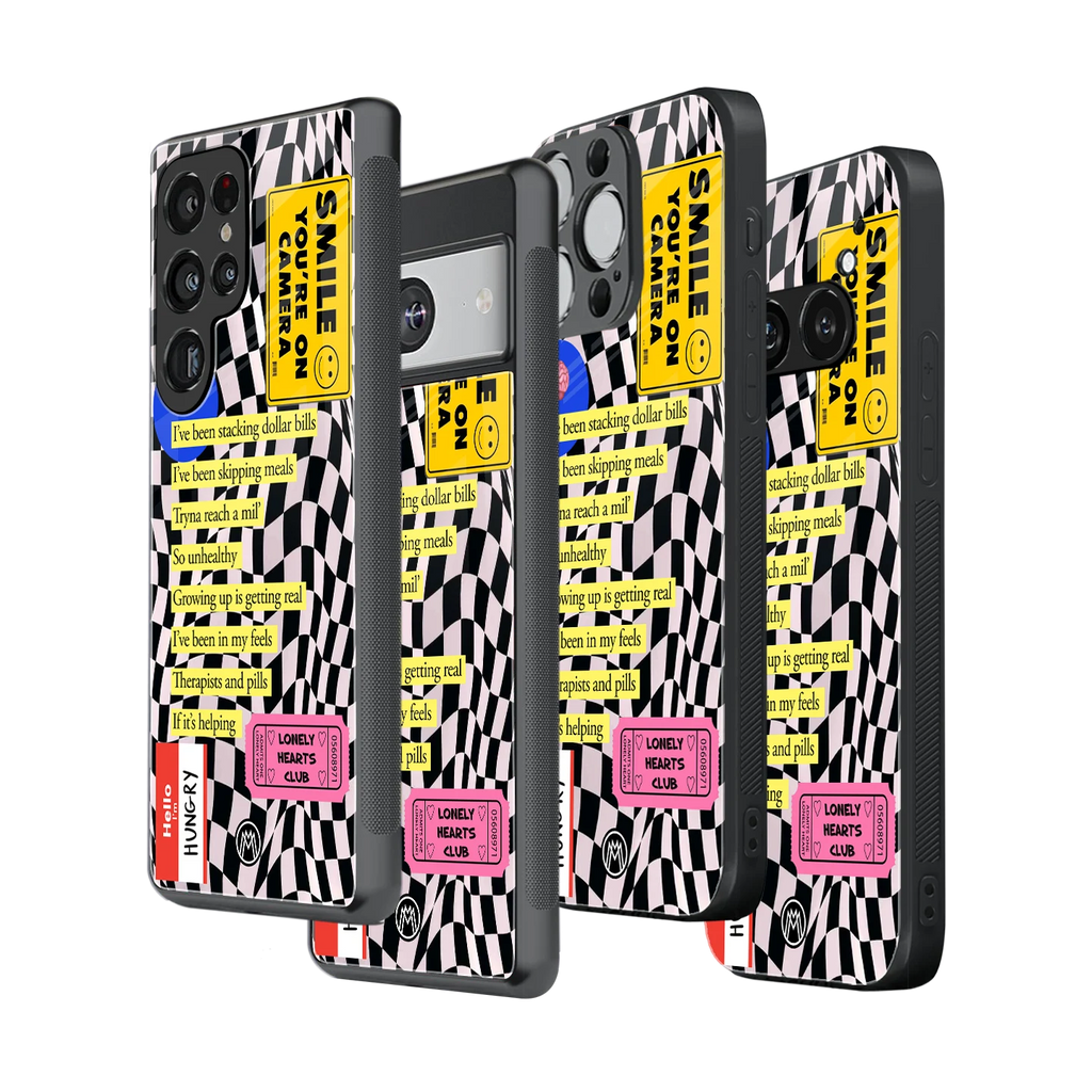 Stylish Glass Back Case for All Smartphones – iPhone, Samsung, OnePlus, Pixel, Redmi, Oppo, Vivo, Motorola