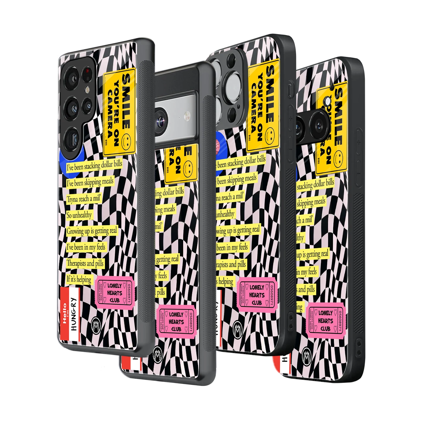 Stylish Glass Back Case for All Smartphones – iPhone, Samsung, OnePlus, Pixel, Redmi, Oppo, Vivo, Motorola