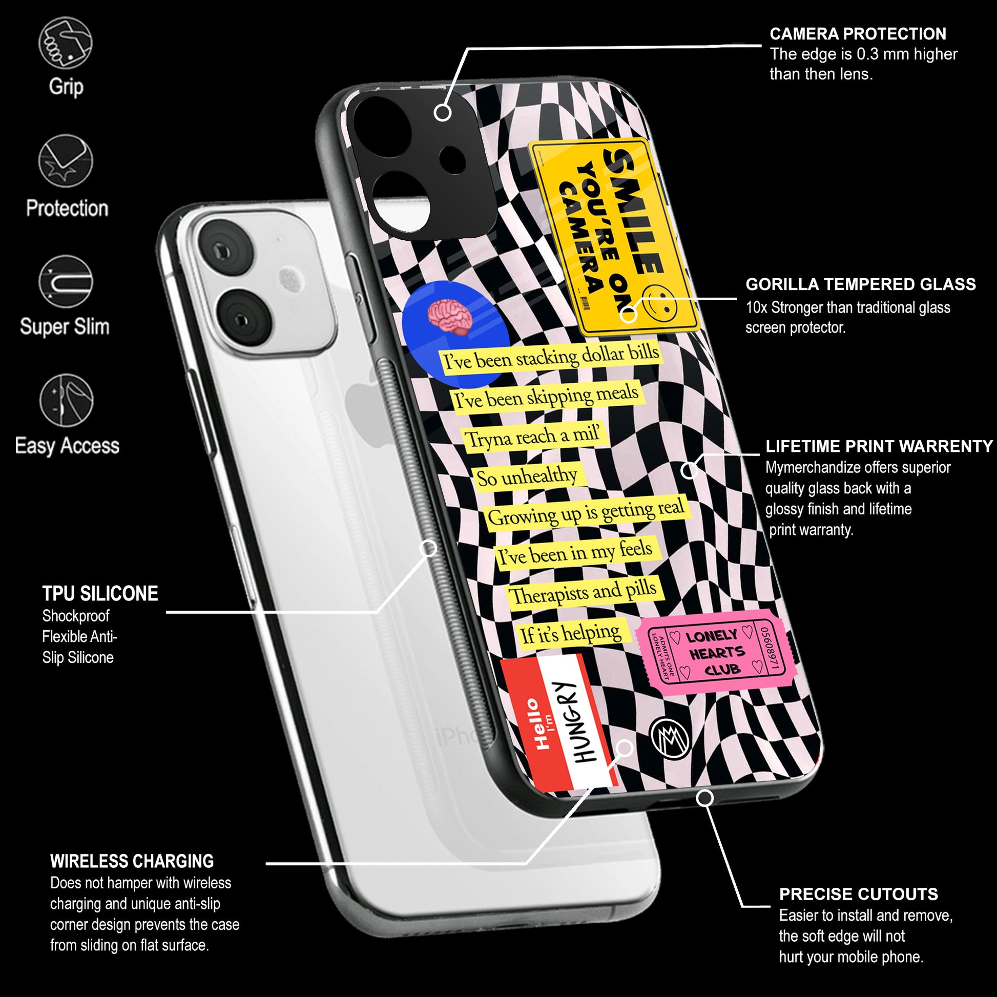 Mobile Phone Cover | Glass Back Case