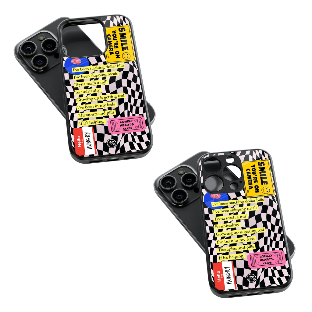 Trendy Glass Back Mobile Case for iPhone, Samsung, Redmi, OnePlus, Google Pixel, Motorola
