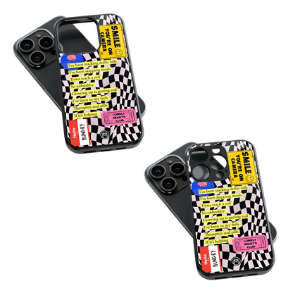 Trendy Glass Back Mobile Case for iPhone, Samsung, Redmi, OnePlus, Google Pixel, Motorola