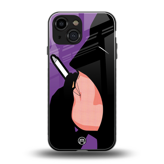 smoking batman back phone cover | glass case for iphone 13 mini