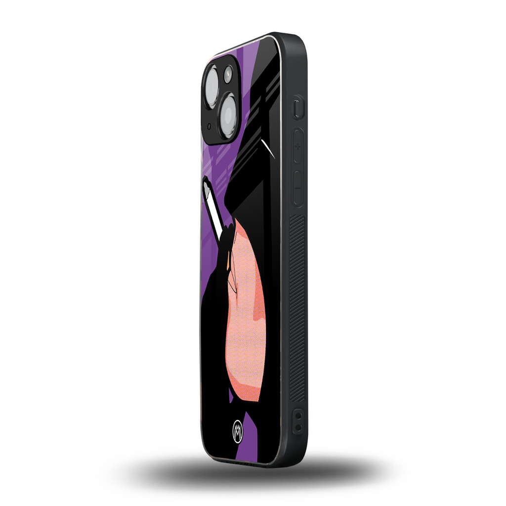 smoking batman back phone cover | glass case for iphone 13 mini
