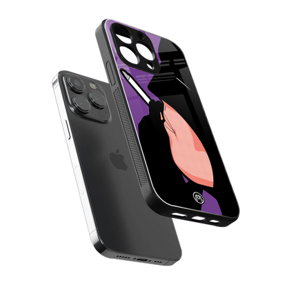 smoking batman back phone cover | glass case for iphone 13 pro max