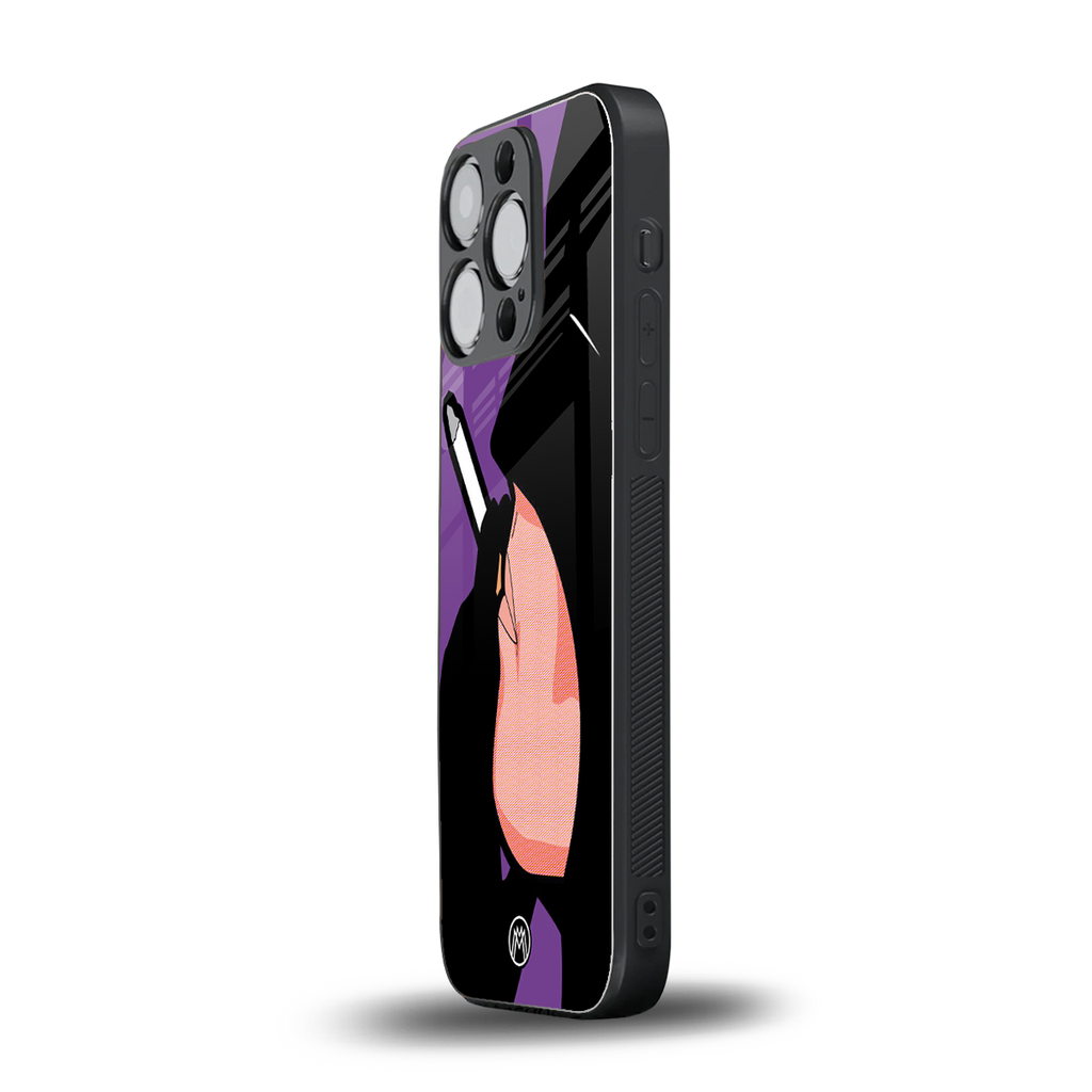 smoking batman back phone cover | glass case for iphone 13 pro