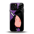 smoking batman back phone cover | glass case for iphone 14 pro max