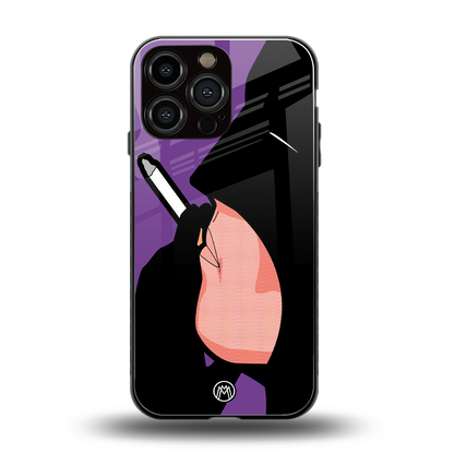 smoking batman back phone cover | glass case for iphone 14 pro max