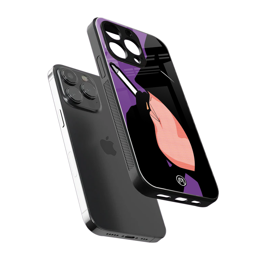 smoking batman back phone cover | glass case for iphone 14 pro max