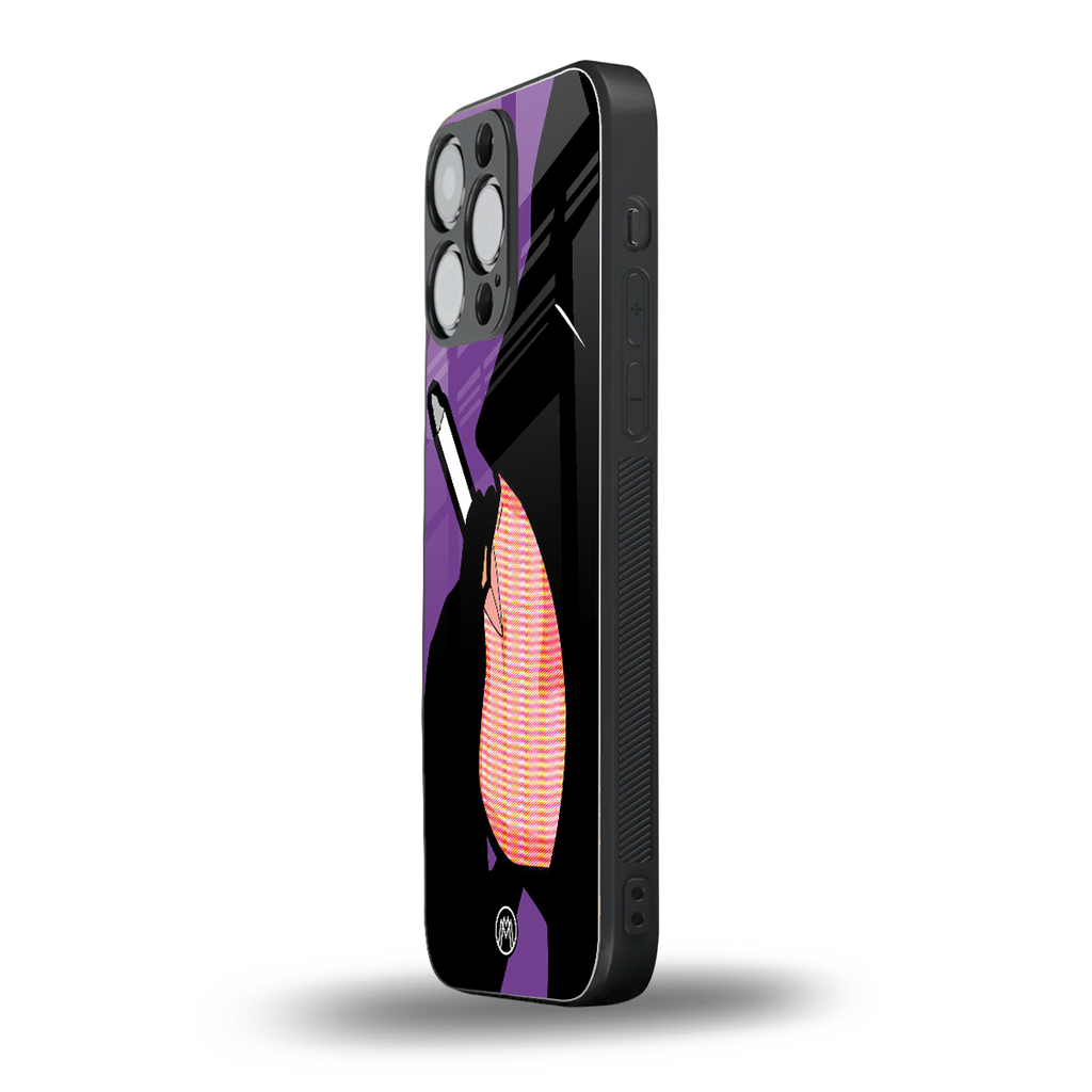 smoking batman back phone cover | glass case for iphone 14 pro max