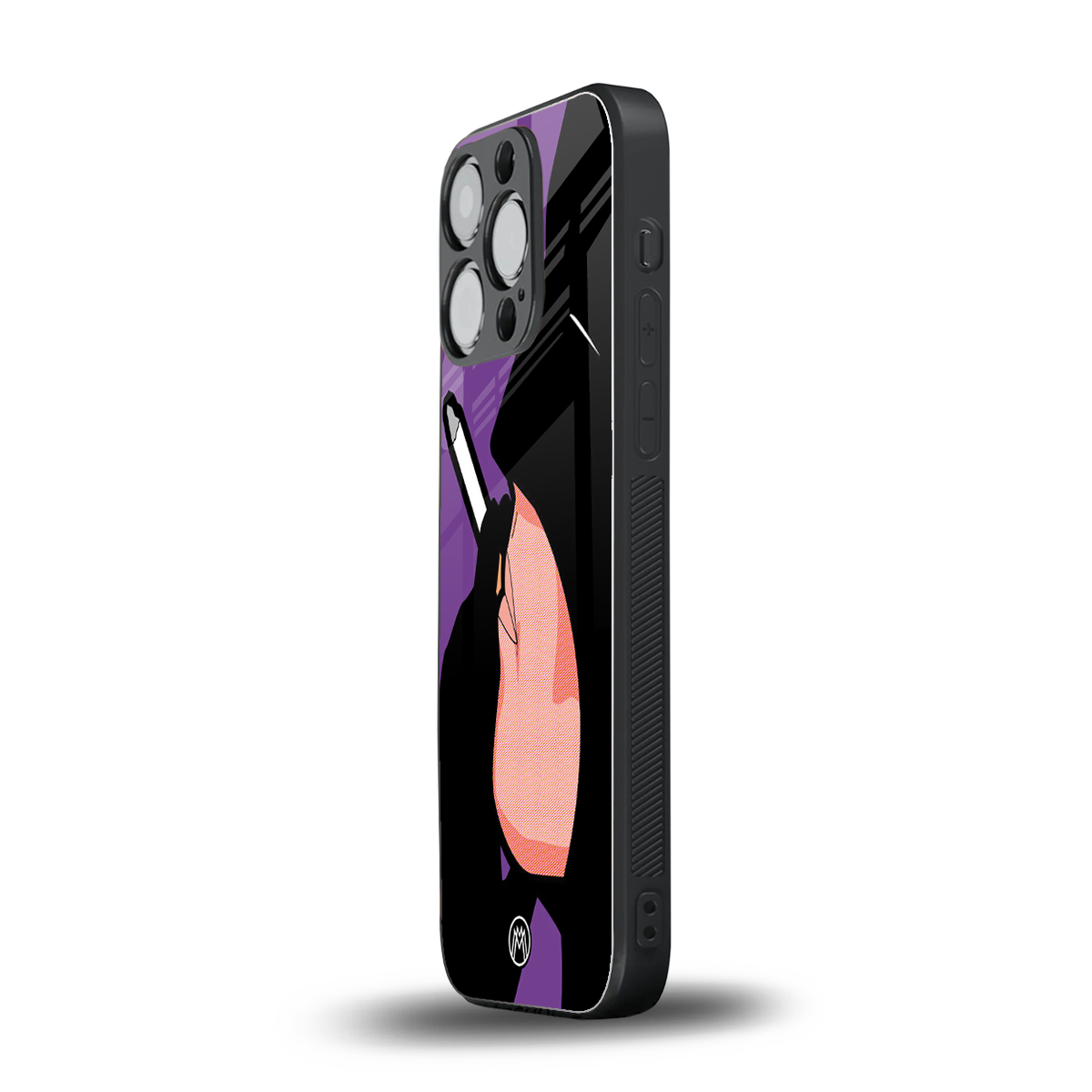 smoking batman back phone cover | glass case for iphone 15 pro