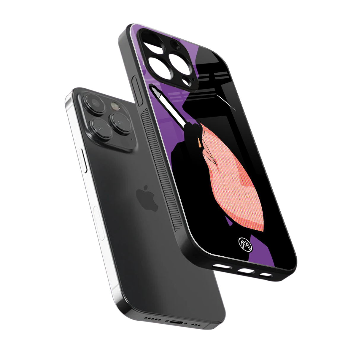 smoking batman back phone cover | glass case for iphone 15 pro