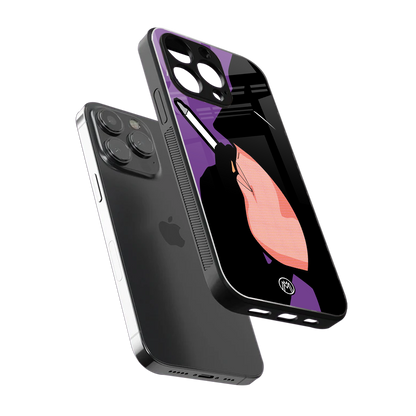 smoking batman back phone cover | glass case for iphone 15 pro