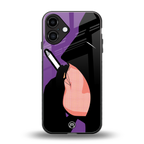 smoking batman back phone cover | glass case for iphone 16 plus