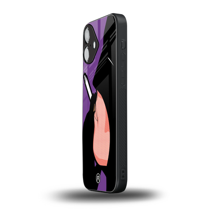 smoking batman back phone cover | glass case for iphone 16 plus