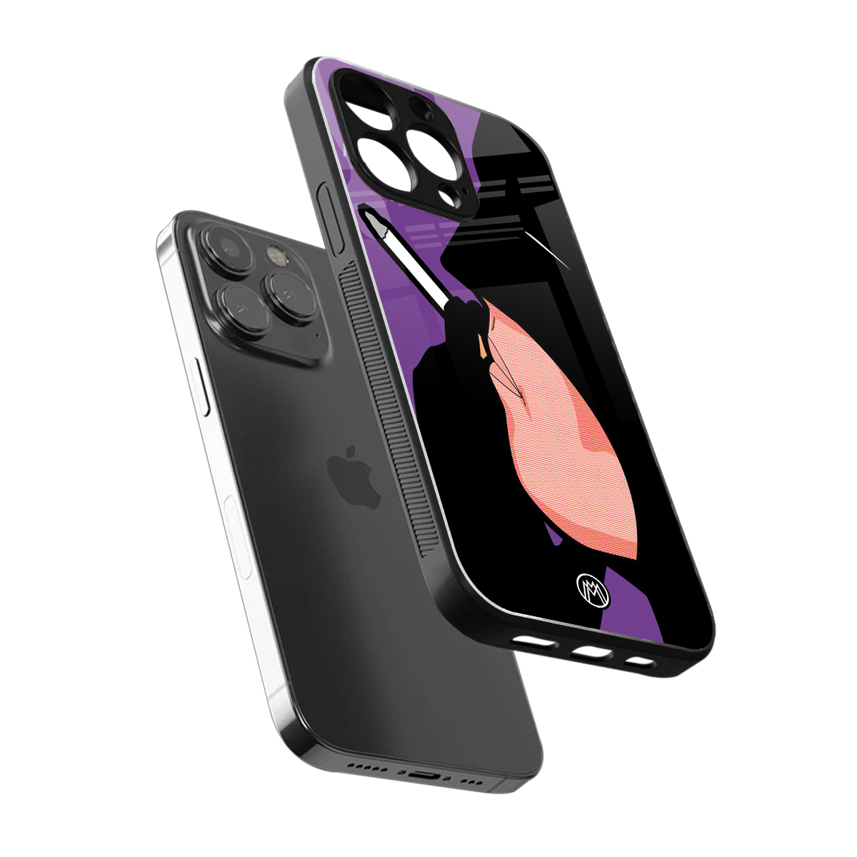smoking batman back phone cover | glass case for iphone 16 pro max