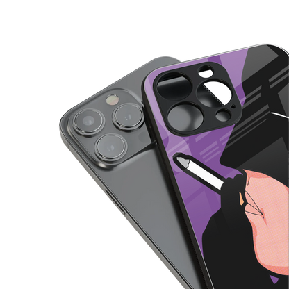 smoking batman back phone cover | glass case for iphone 15 pro