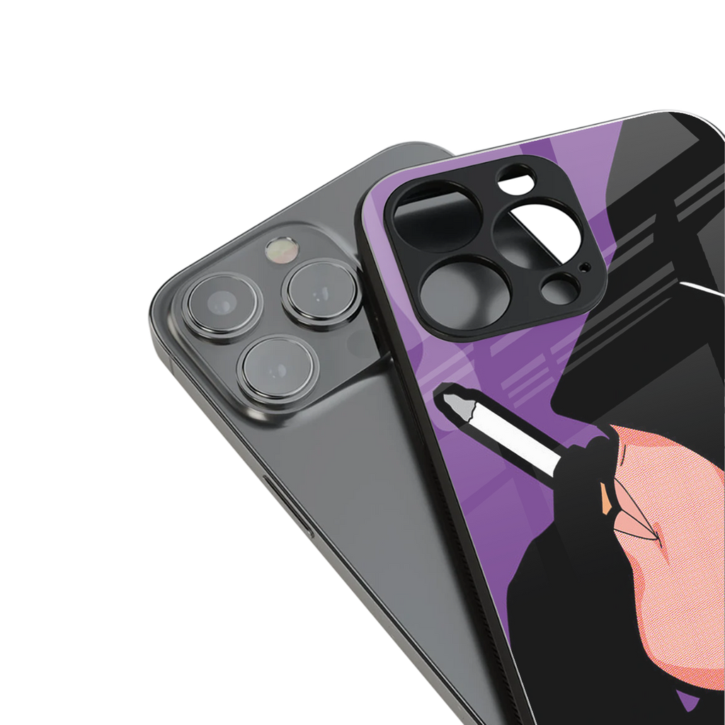 smoking batman back phone cover | glass case for iphone 14 pro max
