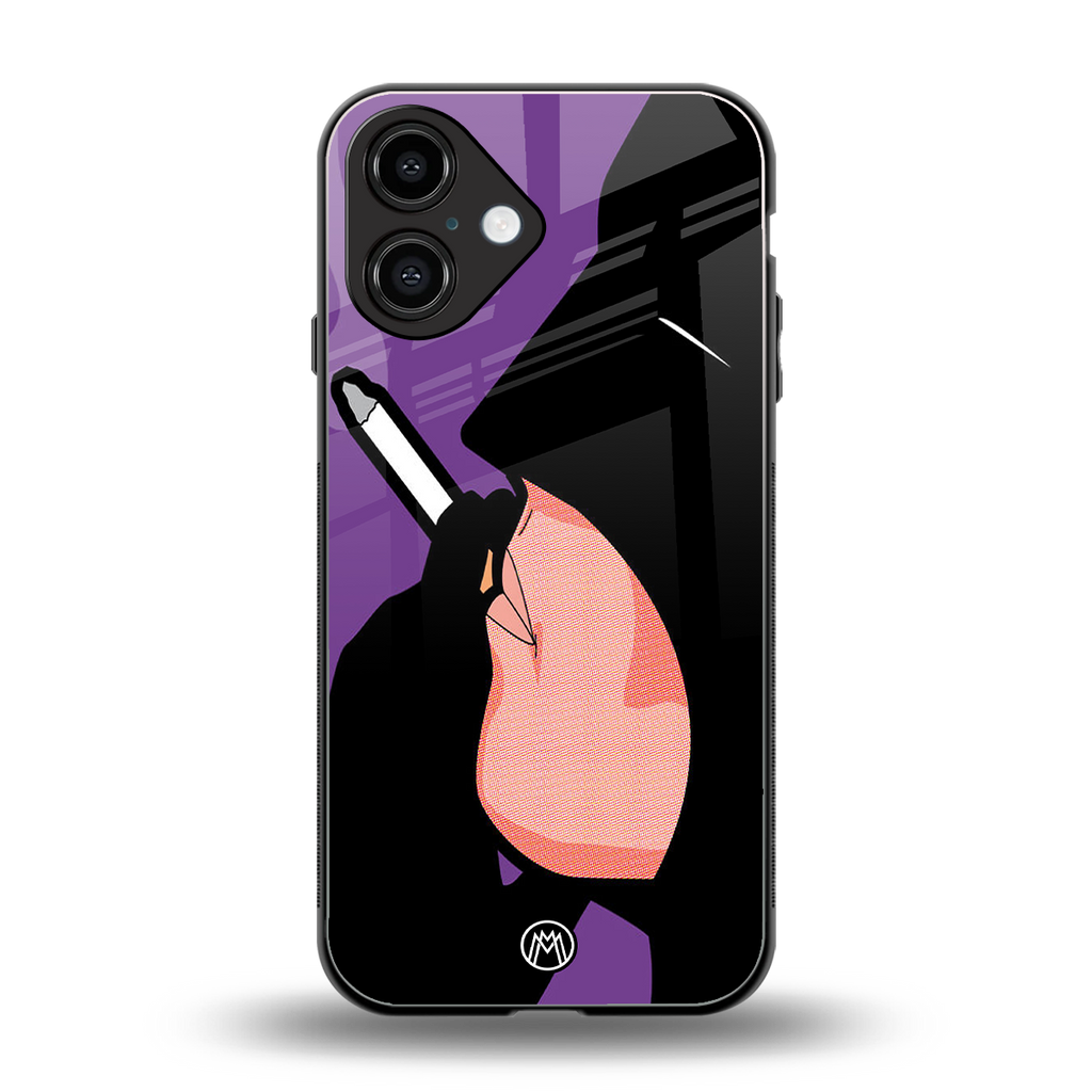 smoking batman back phone cover | glass case for iphone 16