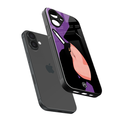 smoking batman back phone cover | glass case for iphone 16