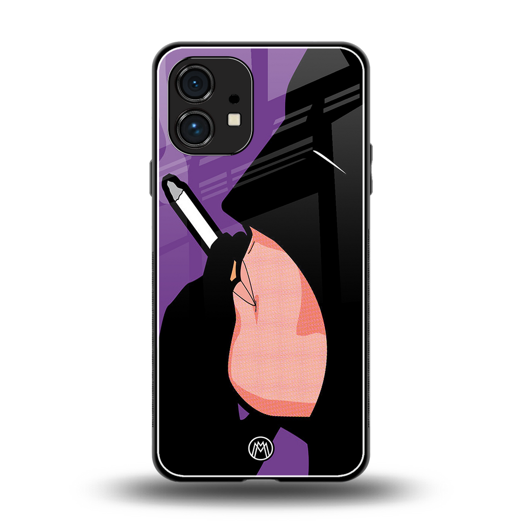smoking batman back phone cover | glass case for nothing phone 1