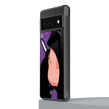 smoking batman back phone cover | glass case for google pixel 6 pro