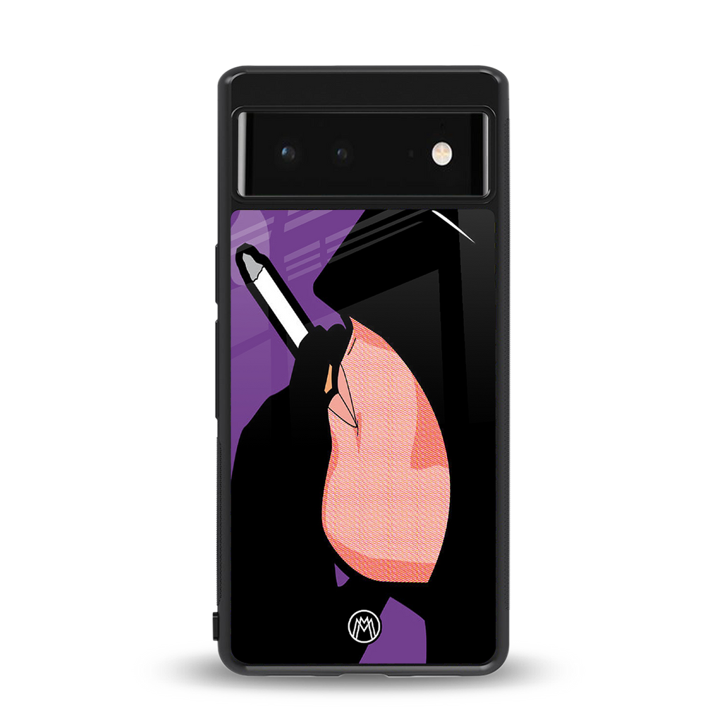 smoking batman back phone cover | glass case for google pixel 6