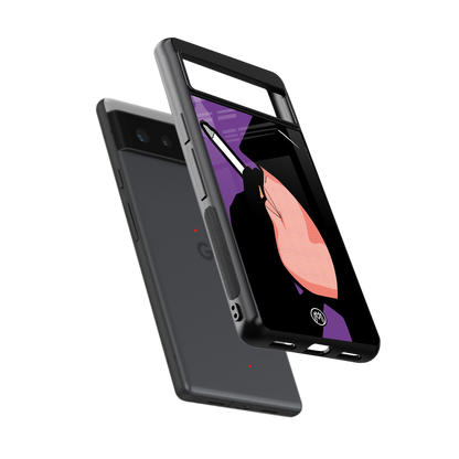 smoking batman back phone cover | glass case for google pixel 6