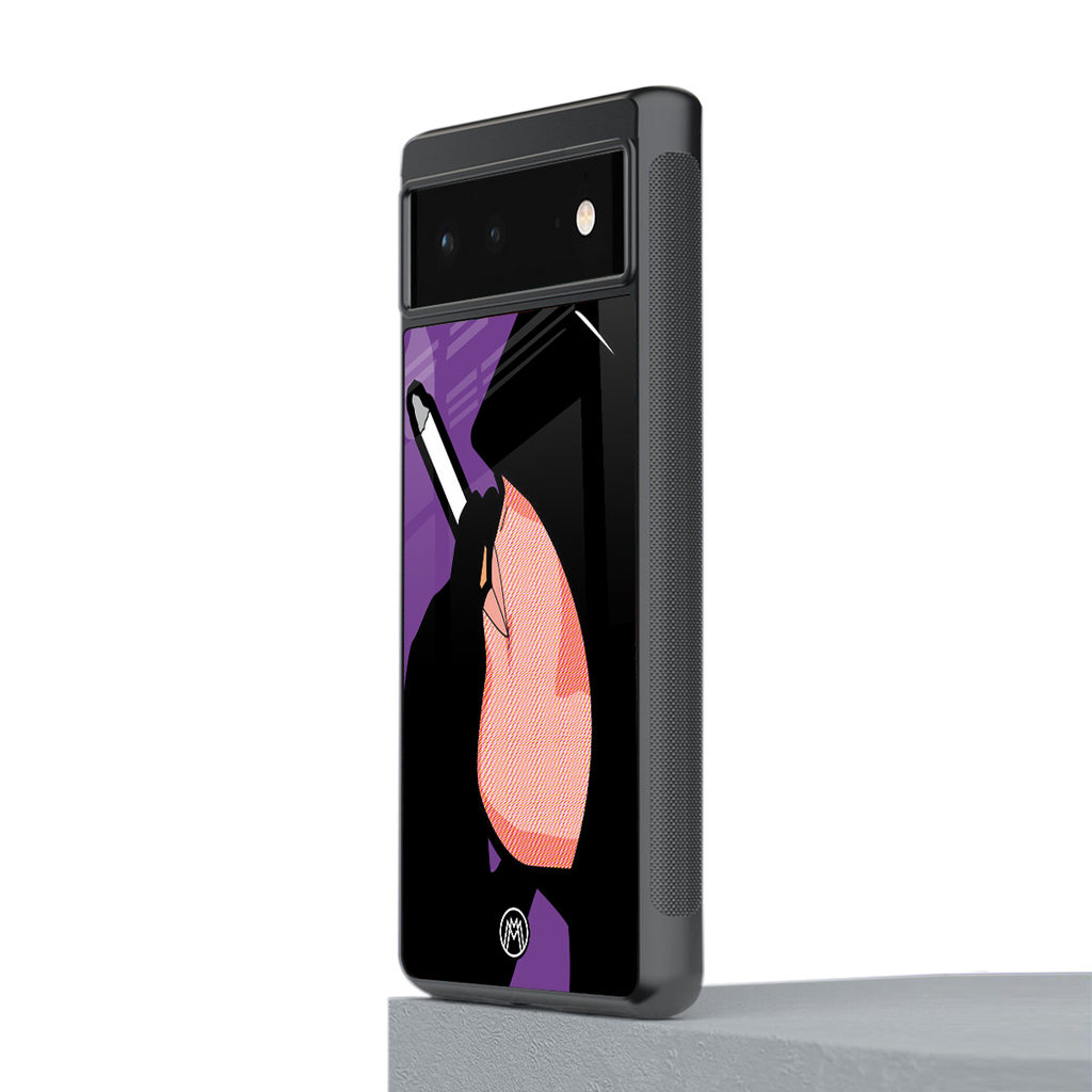 smoking batman back phone cover | glass case for google pixel 6