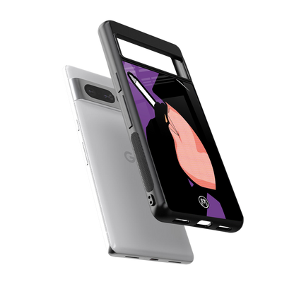 smoking batman back phone cover | glass case for google pixel 7 pro